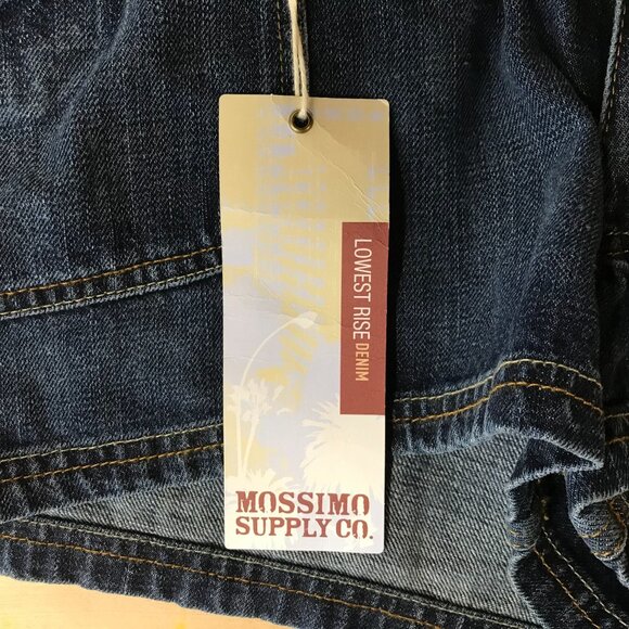 MOSSIMO SUPPLY CO - WOMEN'S 17 -Y2K  DARK WASH LOWEST RISE COTTON JEAN SHORTS - Picture 7 of 10
